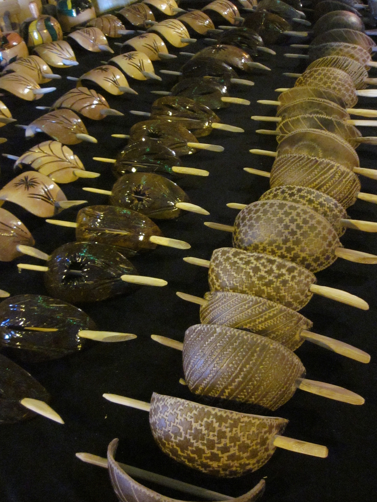 Ivelyn Harris traditional Maroon craft producer hair clips